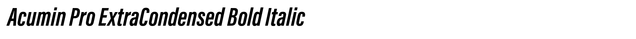 Acumin Pro ExtraCondensed Bold Italic image